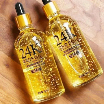 24k gold foil hyaluronic acid serum