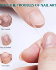 120pcs Acrylic Press on Nails Coffin Shape - Easy Application