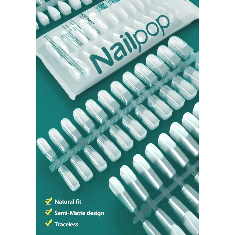 120pcs Acrylic Press on Nails Coffin Shape - Easy Application