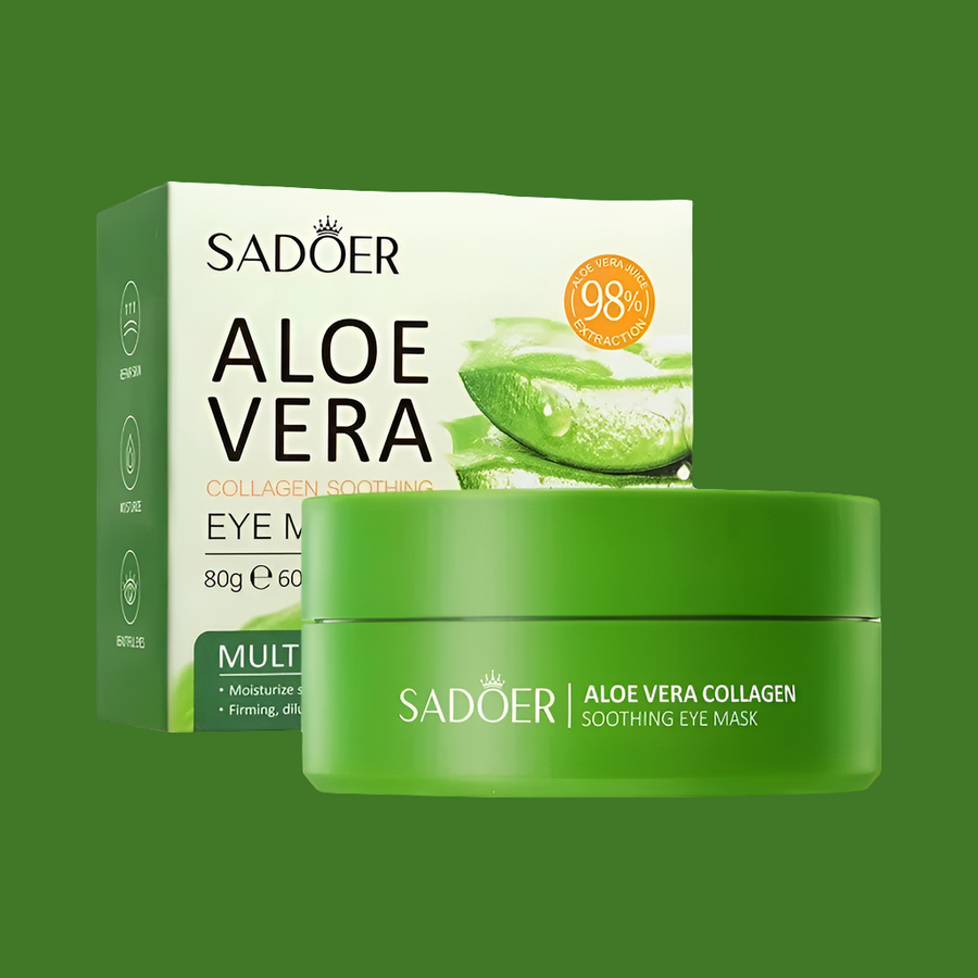 Aloe Vera Moisturizing Eye Mask | Dark Circle & Wrinkle Reduction - BeautyGlow