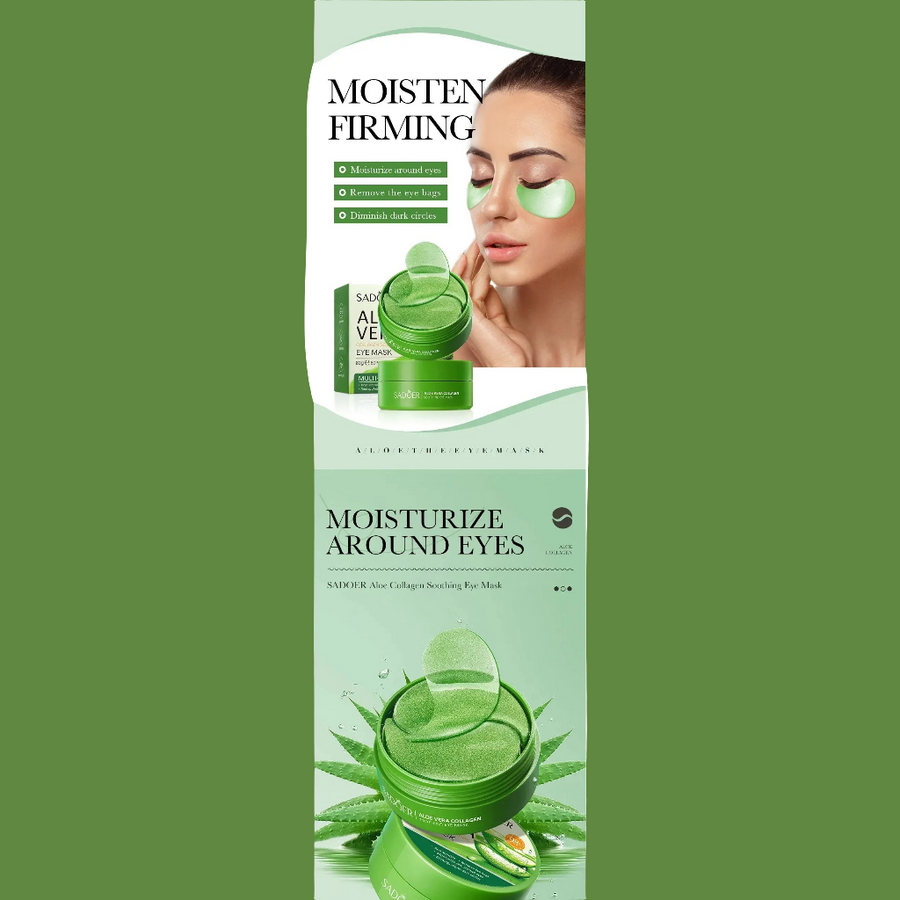 Aloe Vera Moisturizing Eye Mask | Dark Circle & Wrinkle Reduction - BeautyGlow